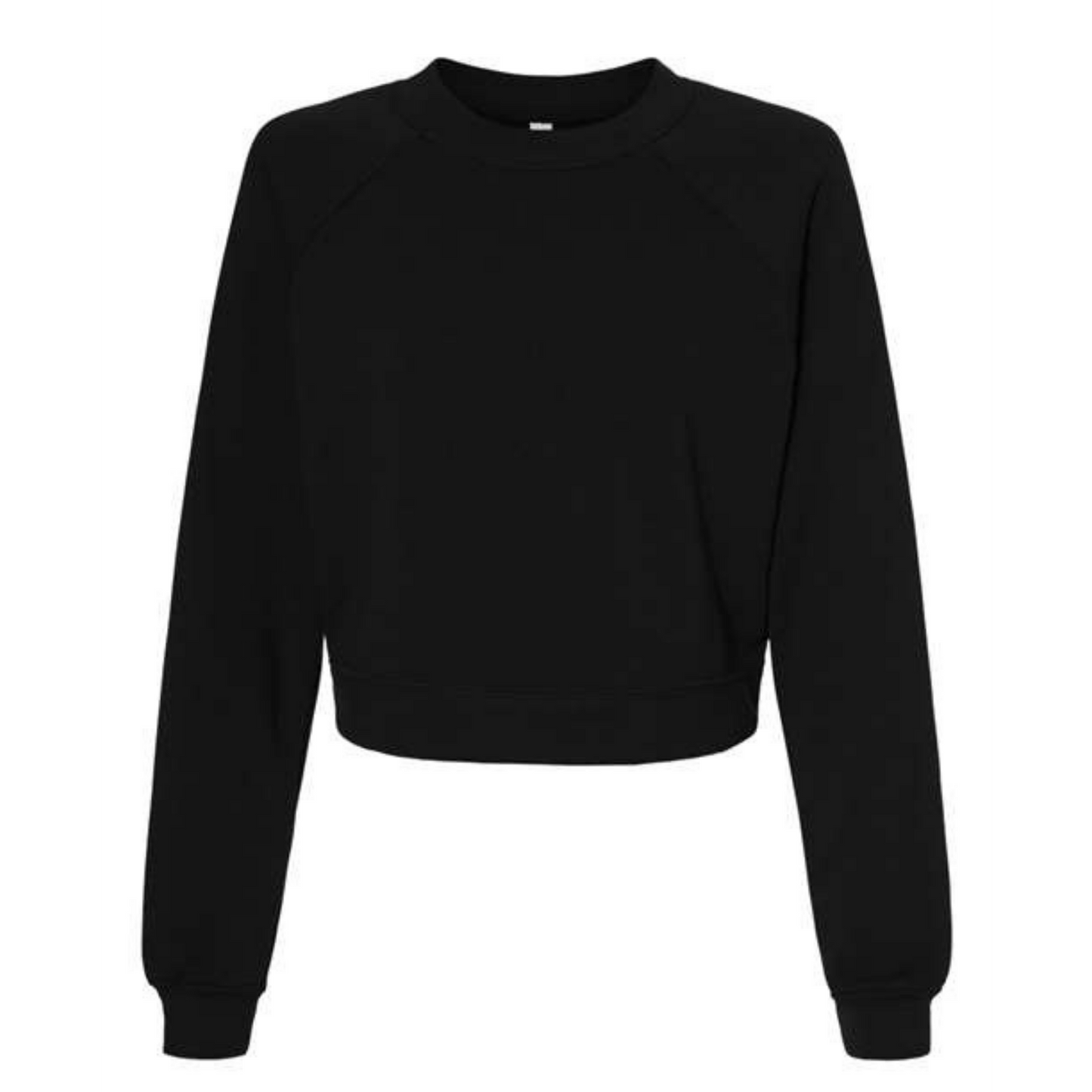 10206 Bella+Canvas 7505 Crop Crew Black
